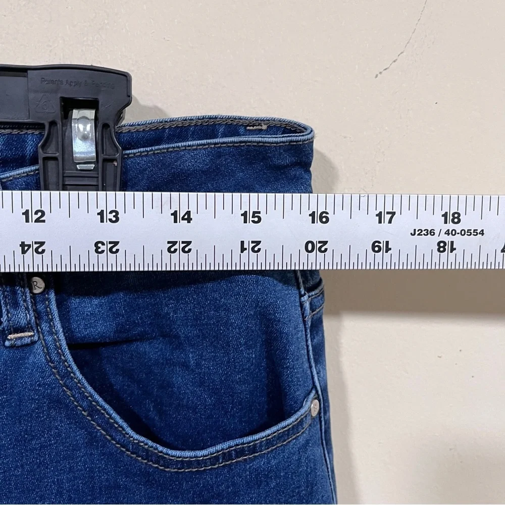 Risen jeans wide leg denim blue size 11/30 women’s EUC high waisted - Picture 4 of 10
